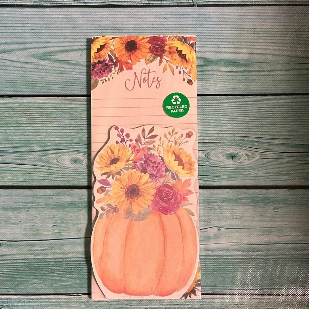 Floral and Pumpkin Notepad Set
